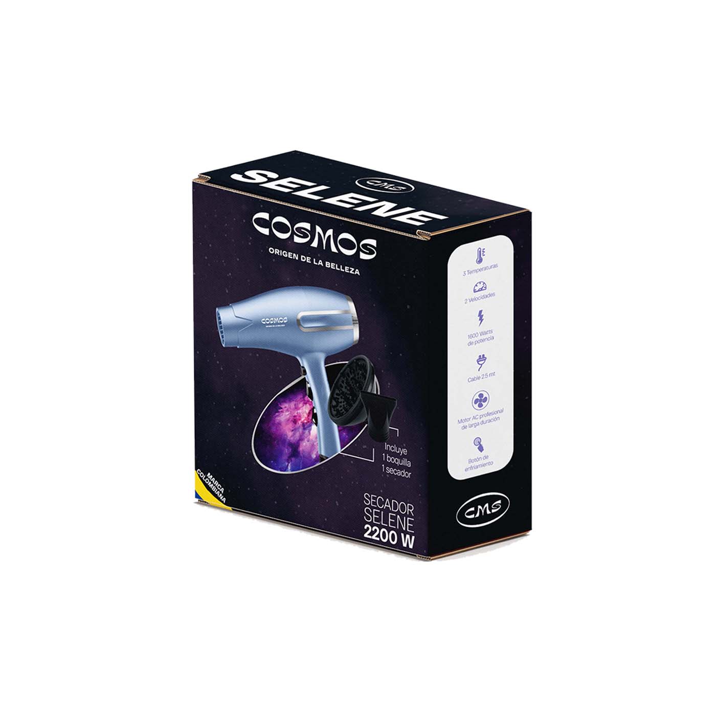Secador Para Cabello Profesional CMS Cosmos Selene Azul
