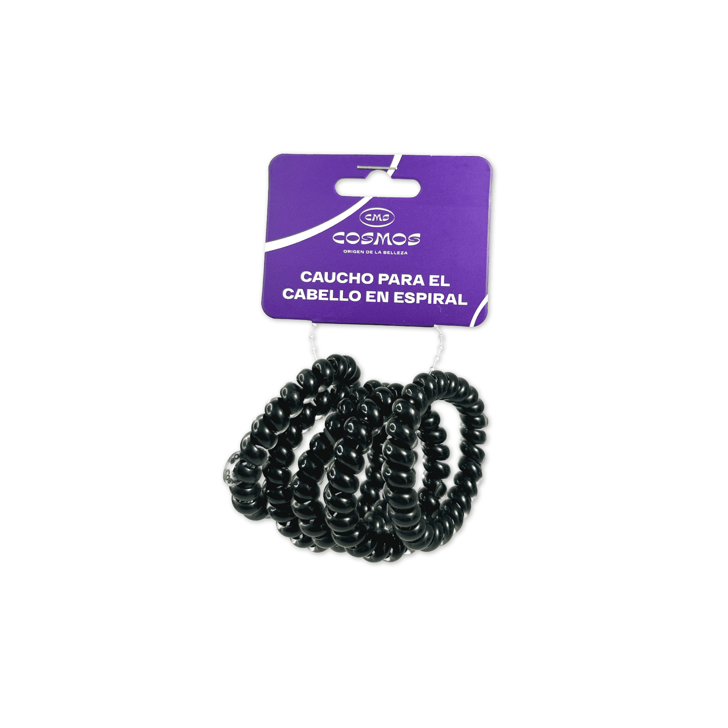 Cauchos Para El Cabello En Espiral Cosmos X5 Unidades Pequeños Negro