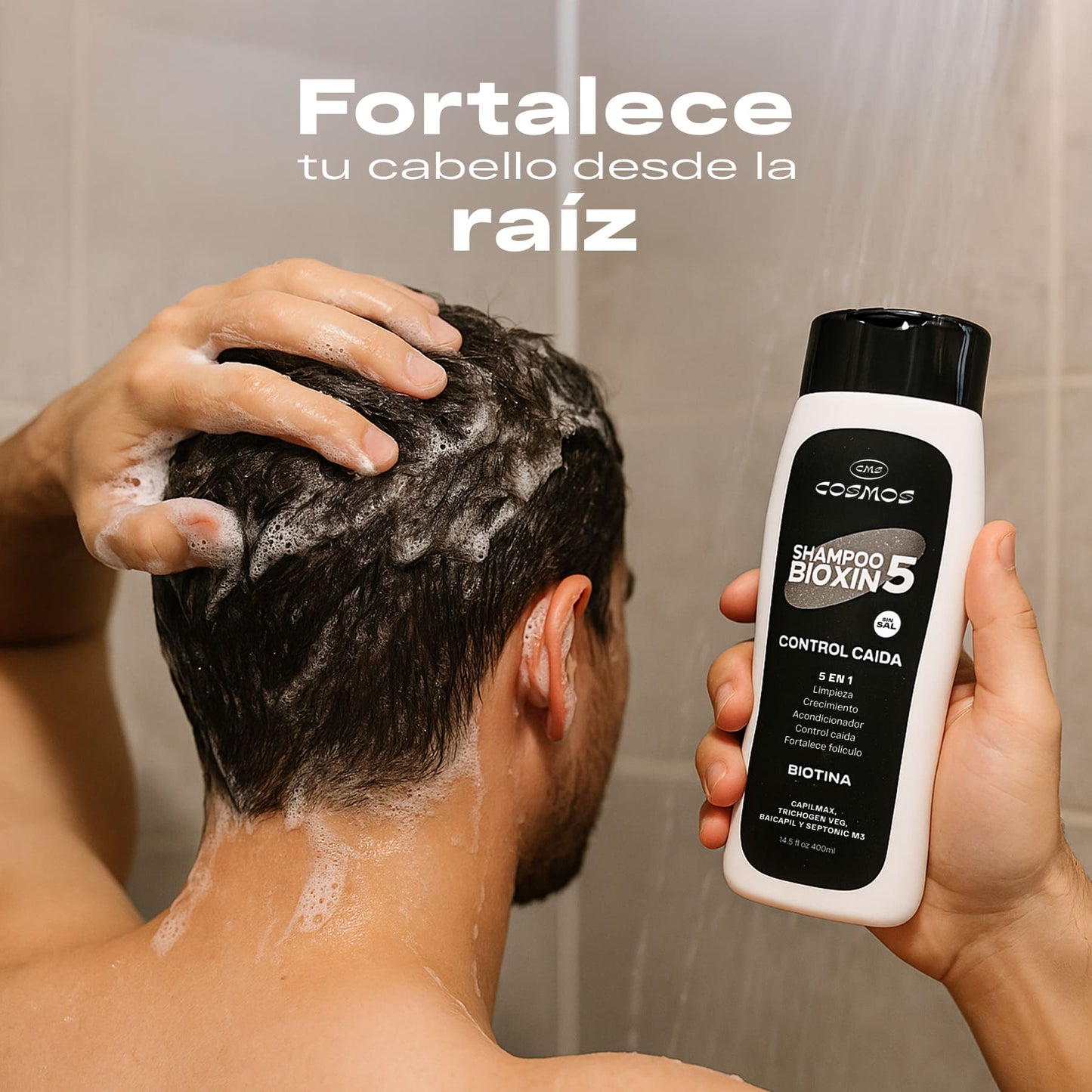 Shampoo Anticaída Masculino CMS Cosmos Bioxin 5 PAGA 2 LLEVA 3